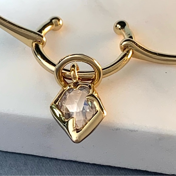 ALEXIS BITTAR • NEW Miss Havisham Horseshoe Celestial Pear Gold CZ Bracelet - Picture 5 of 9